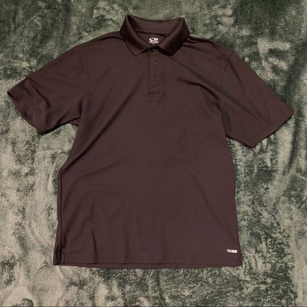 Black golf polo
